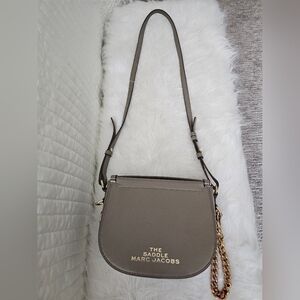 Marc Jacobs Gray Crossbody Bag with Gold Hardware